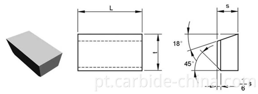 drawing of carbide brazed tip type C